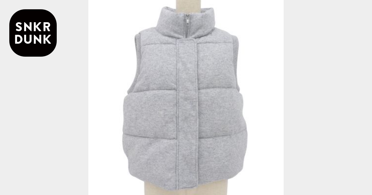 極美品　RUFFLOG ダウンベスト　グレーx白　XL A (未使用に近い)】極美品 ヒューゴボス ダウンベスト グレー