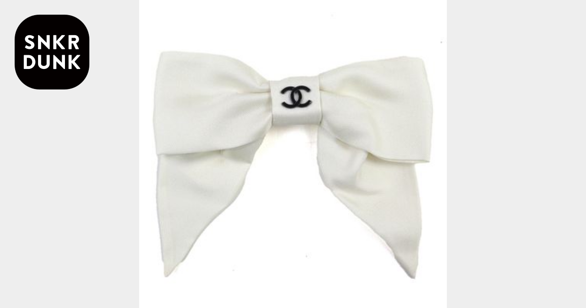 試着のみ☆正規品　CHANEL 　ココマーク　リボン　ヘアアクセサリー　バレッタ A (未使用に近い)】極美品 シャネル ココマーク リボン バレッタ ヘア