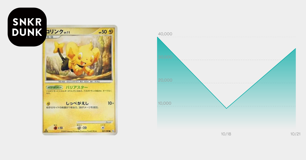 1stEdition美品　希少　色違いコリンク Pt4 037/090 PSA8以下】コリンク C: 色違い: 1ED[Pt4 037/090](拡張パック