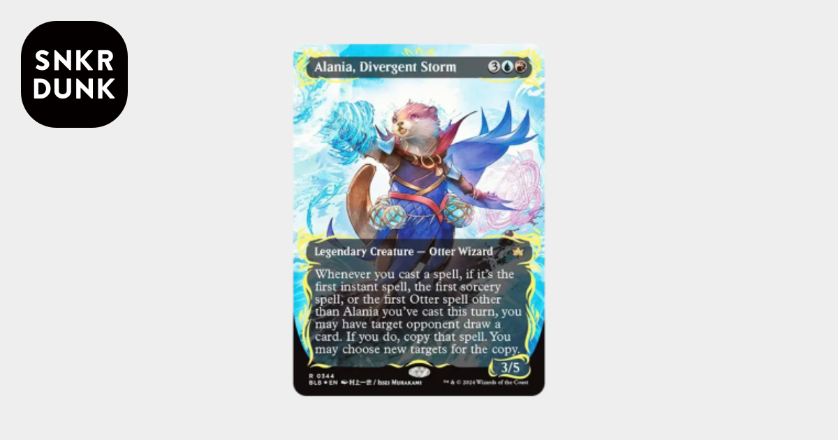 分岐する嵐、アラニア レイズドfoil 英語版 ボーダーレス MTG PSA9 分岐する嵐、アラニア R :Foil :ボーダーレス版 [BLB 0344]【英語版