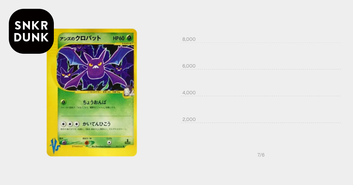 希少レア、アンズのクロバット ● ポケモンカード★VS 066/141 アンズのクロバット ○ :1ED [VS 066/141](ハーフデッキ「リーダーズ