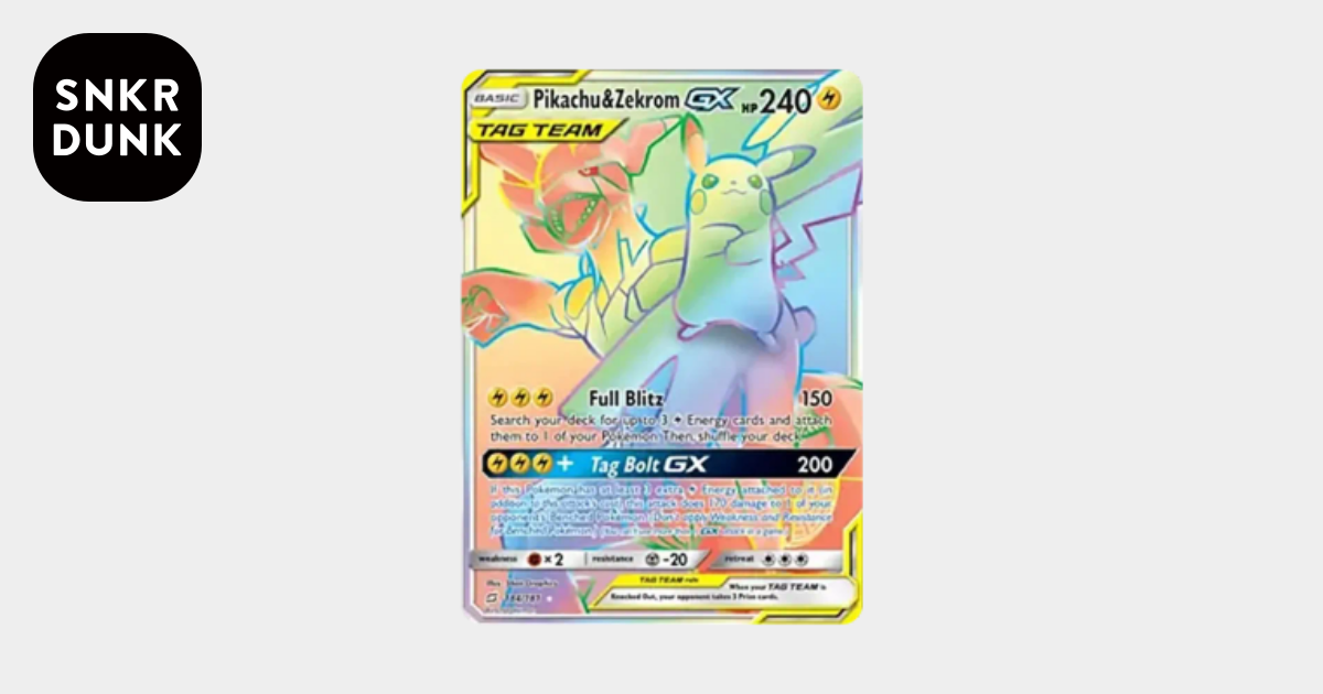 ピカチュウ&ゼクロムGX RR [184/181]【英語版】(サン&ムーン「チーム