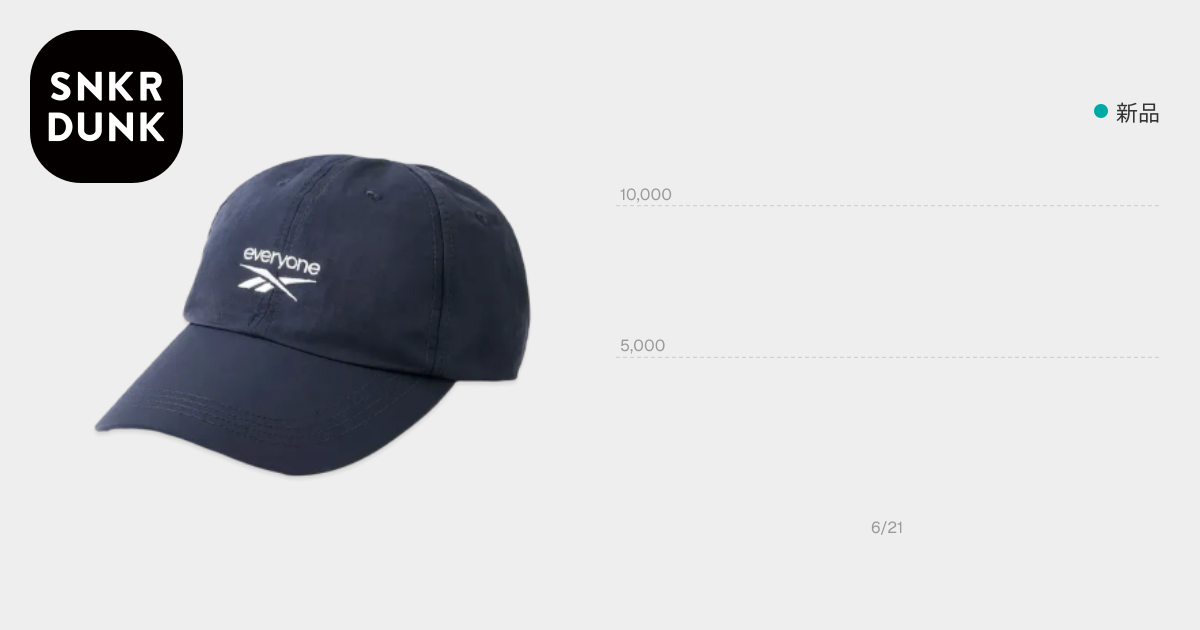 everyone x Reebok Classic Long Bill Cap 