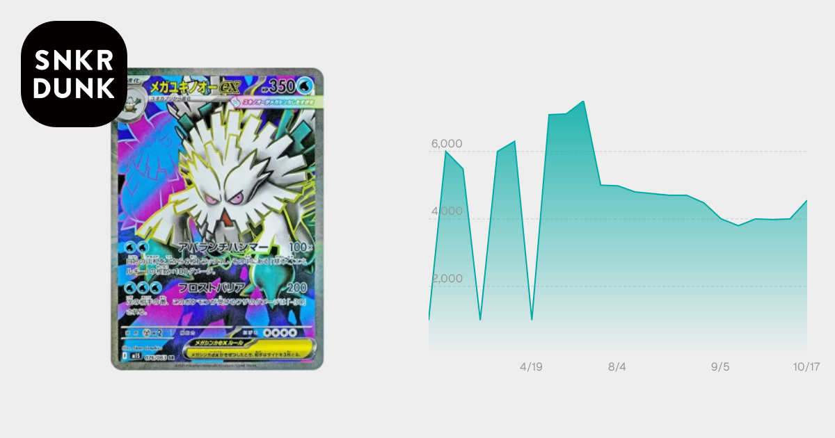 PSA10】メガユキノオーex SR [M1S 076/063](拡張パック「メガ