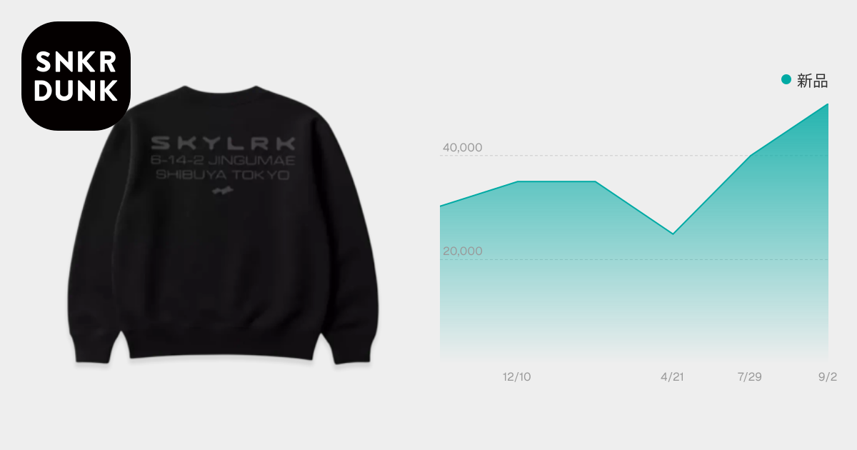 SKYLRK Tokyo pop up Crewneck Sweat 
