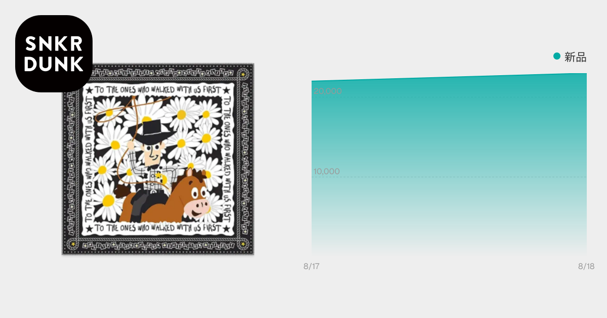 PEACEMINUSONE x Toy Story THE FIRST FAN Scarf 01 Silk 