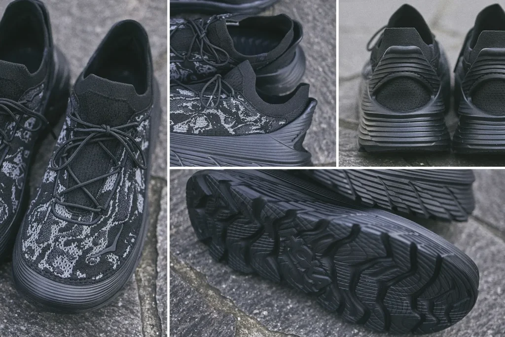 HOKA “Tech Stealth" Collection (Mafate Three2 and Restore Chukka)