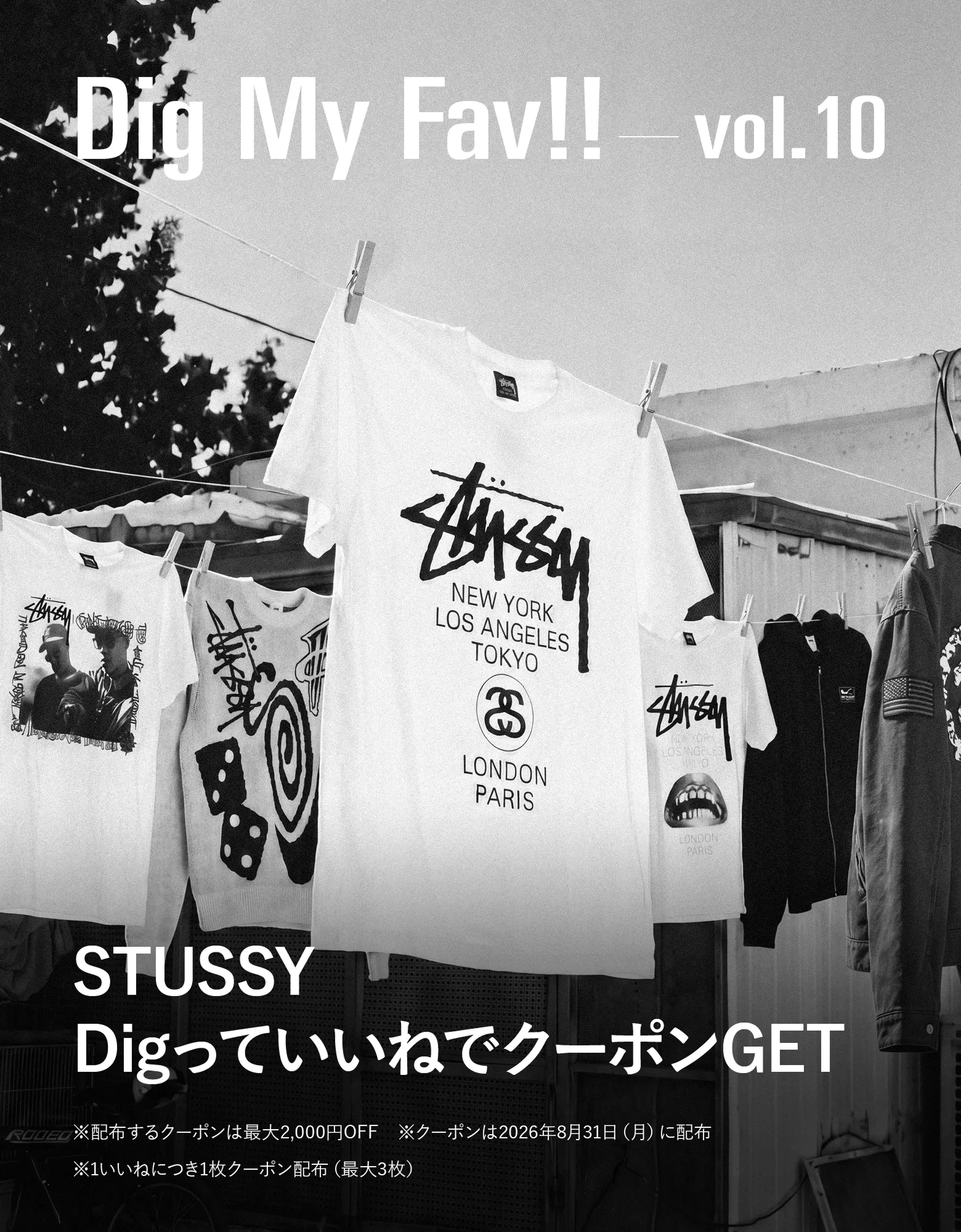 Dig My Fav!! vol.10 STUSSY お気に入り登録でクーポンGET