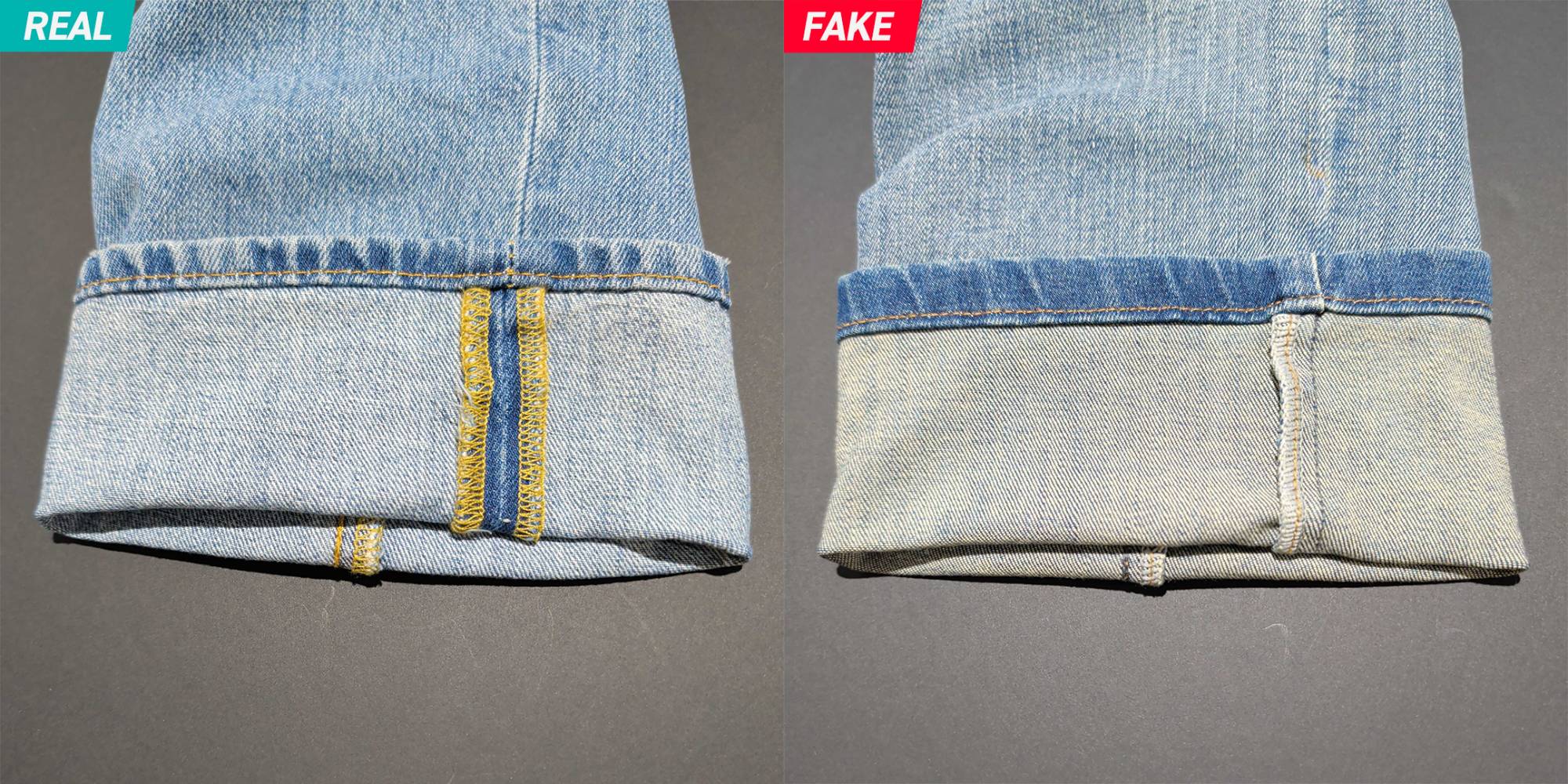 裾部分のREAL/FAKE比較