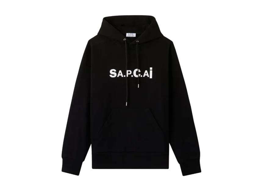 sacai x A.P.C. HOODIE TAIYO "Black”