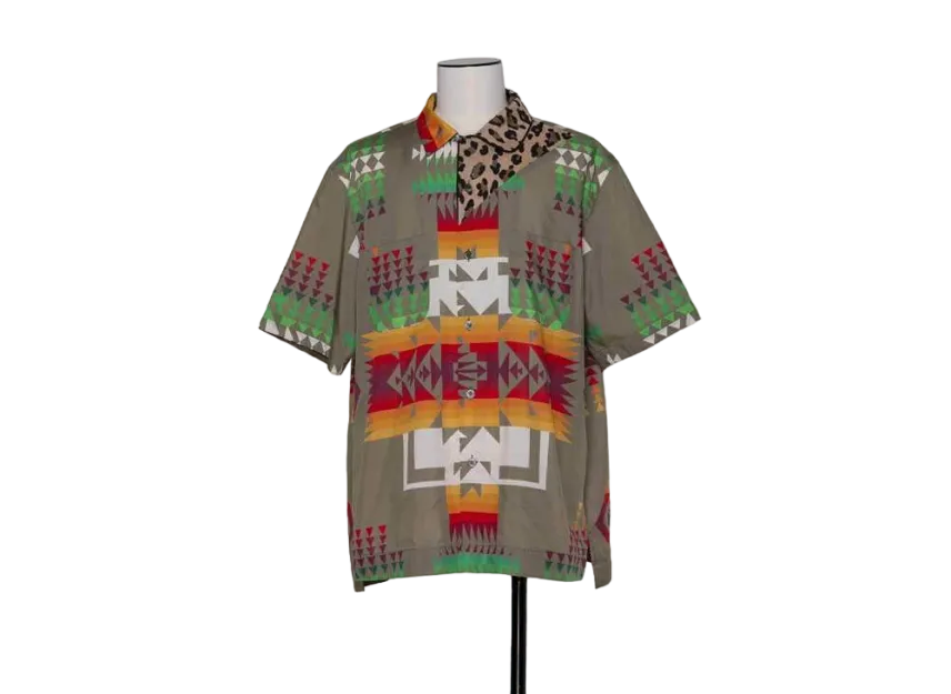 sacai x PENDLETON Archive Print Mix Shirt "Beige”