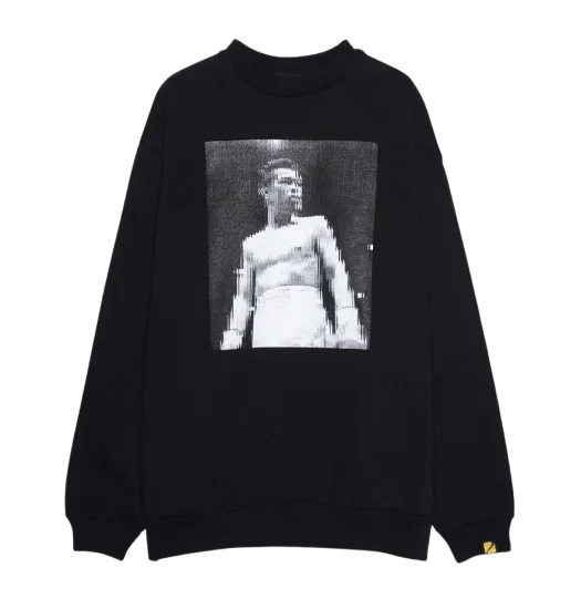 RAZOR BOXING CLUB 15OZ CREW NECK SWEAT COLLAGE BY  KOSUKE KAWAMURA "BLACK"