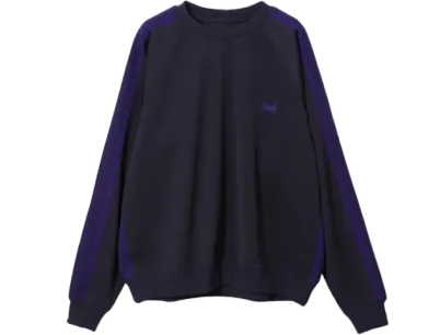 Needles Track Crew Neck Shirt - Poly Smooth "Navy”