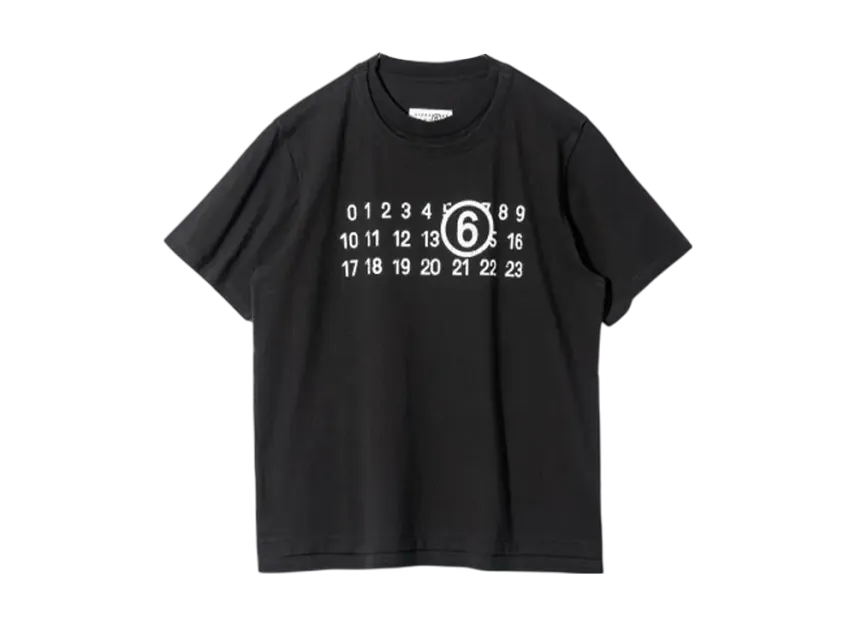 MM6 Maison Margiela Two Layer Numbering T-Shirt "Black"