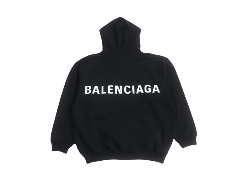 BALENCIAGA Back Logo Hoodie "Black"