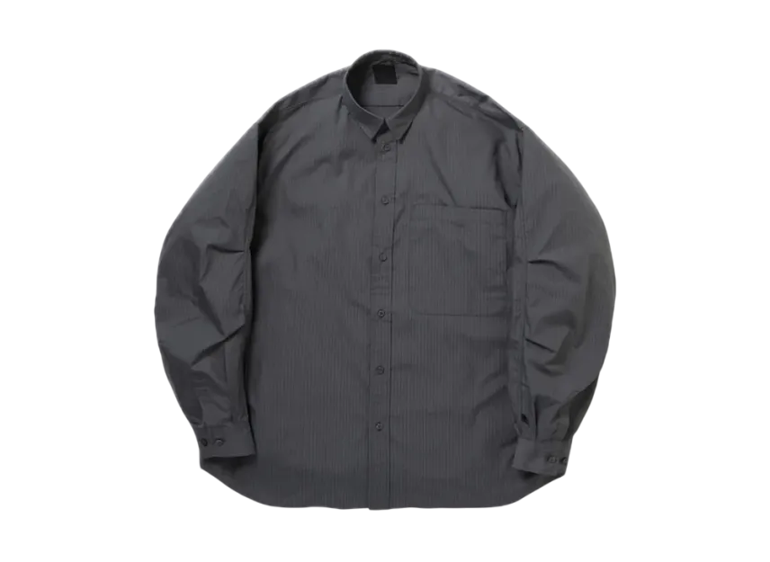 DAIWA PIER39 Tech Regular Stripe Shirt L/S "Charcoal”