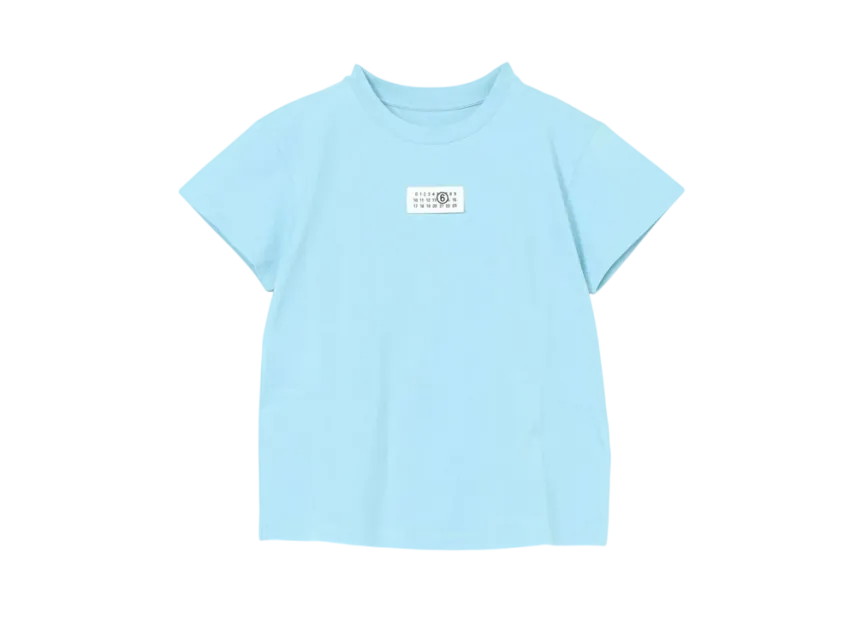 MM6 Maison Margiela T-Shirt with Numeric Logo Label "Blue”