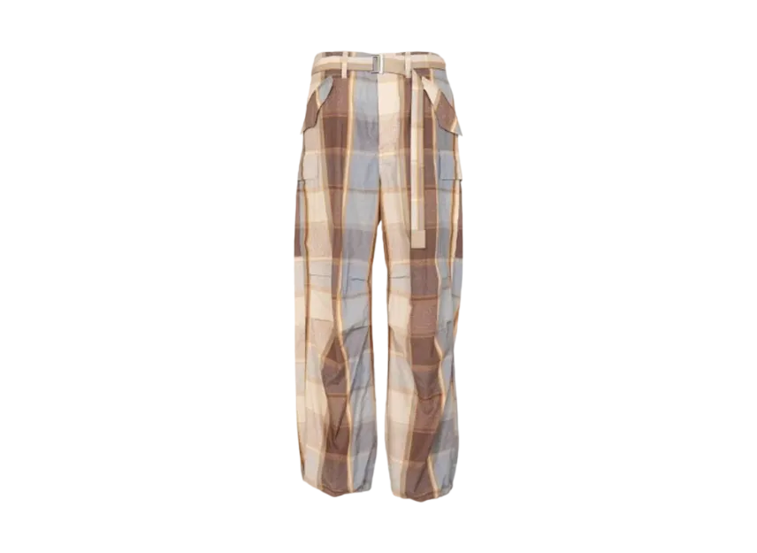 sacai Plaid Pants "Brown”