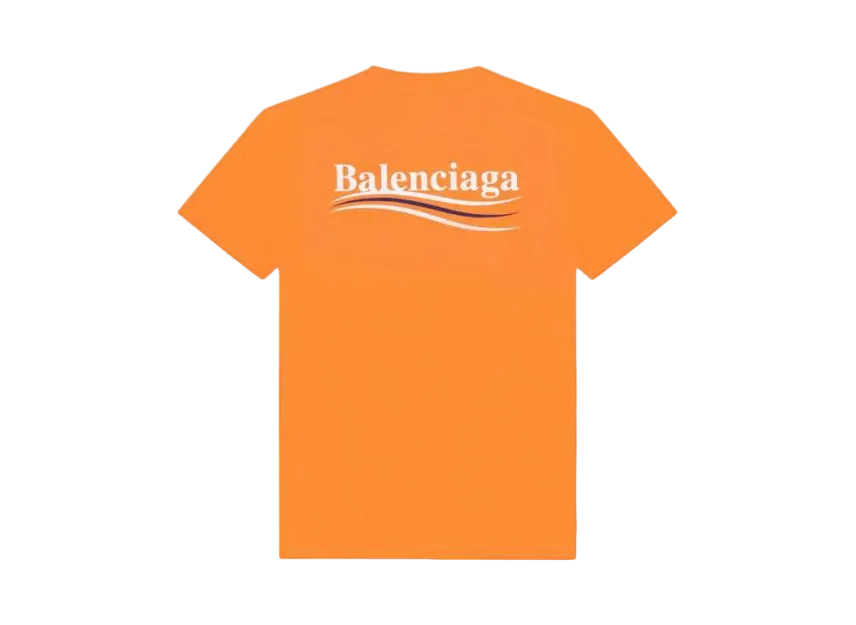 BALENCIAGA Political Campaign Small Fit T-shrit "Tangerine"