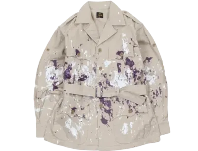 Needles Safari Jacket Cotton Gabardine "Paint Khaki”