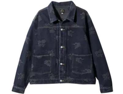 Needles M.W. Jean Jacket-13OZ Denim/Rose JQ. "Indigo”