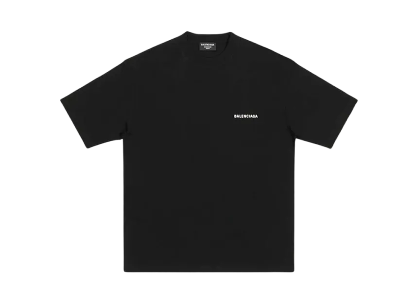 BALENCIAGA MENS Logo T-shirt Medium Fit "Black"