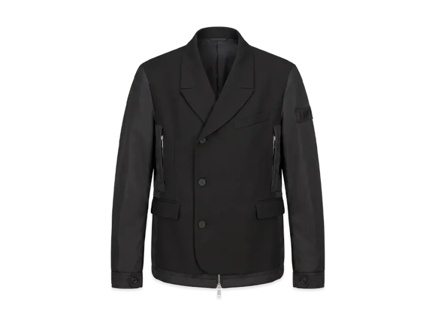 DIOR Sacai Double Brest Jacket Wool Twill "Black"