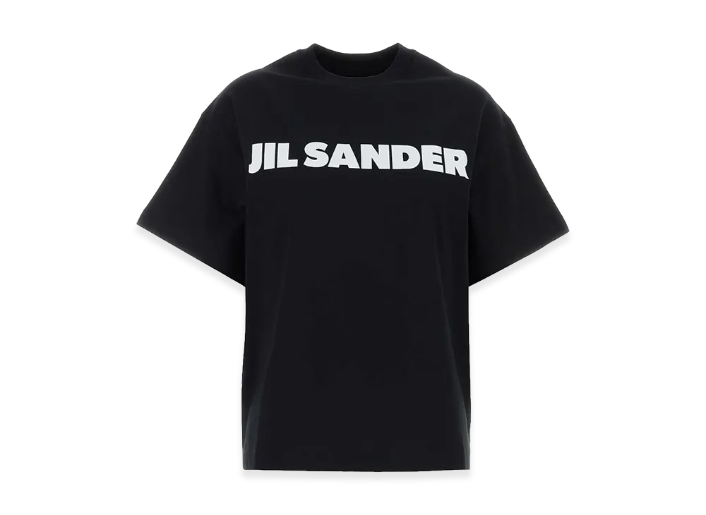 JIL SANDER Logo Print Cotton Jersey T-Shirt "Black"