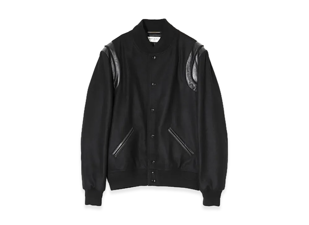 Saint Laurent Paris Wool Teddy Jacket "Black"
