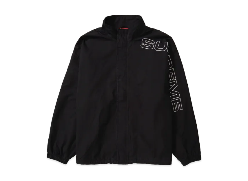 Supreme Spellout Embroidered Track Jacket "Black"