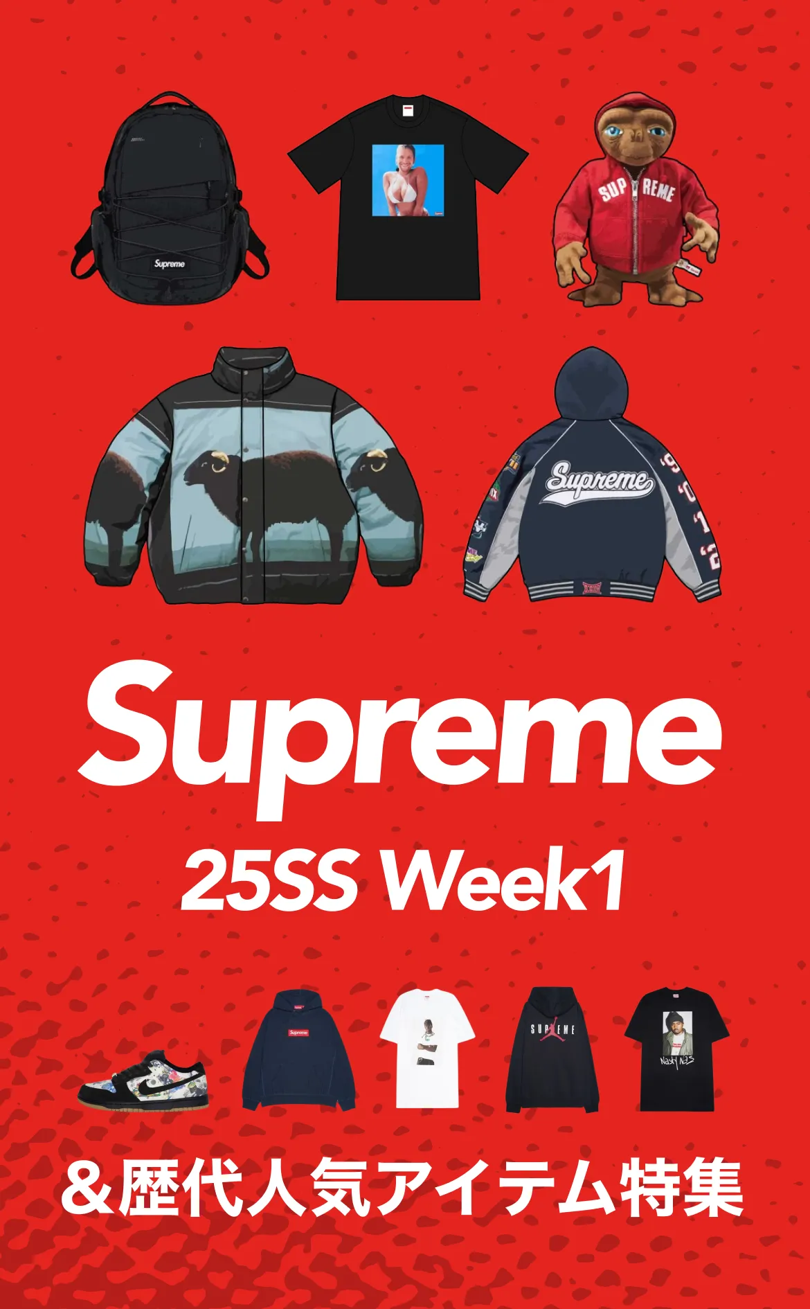 Supreme 25SS week1 & 歴代人気アイテム特集