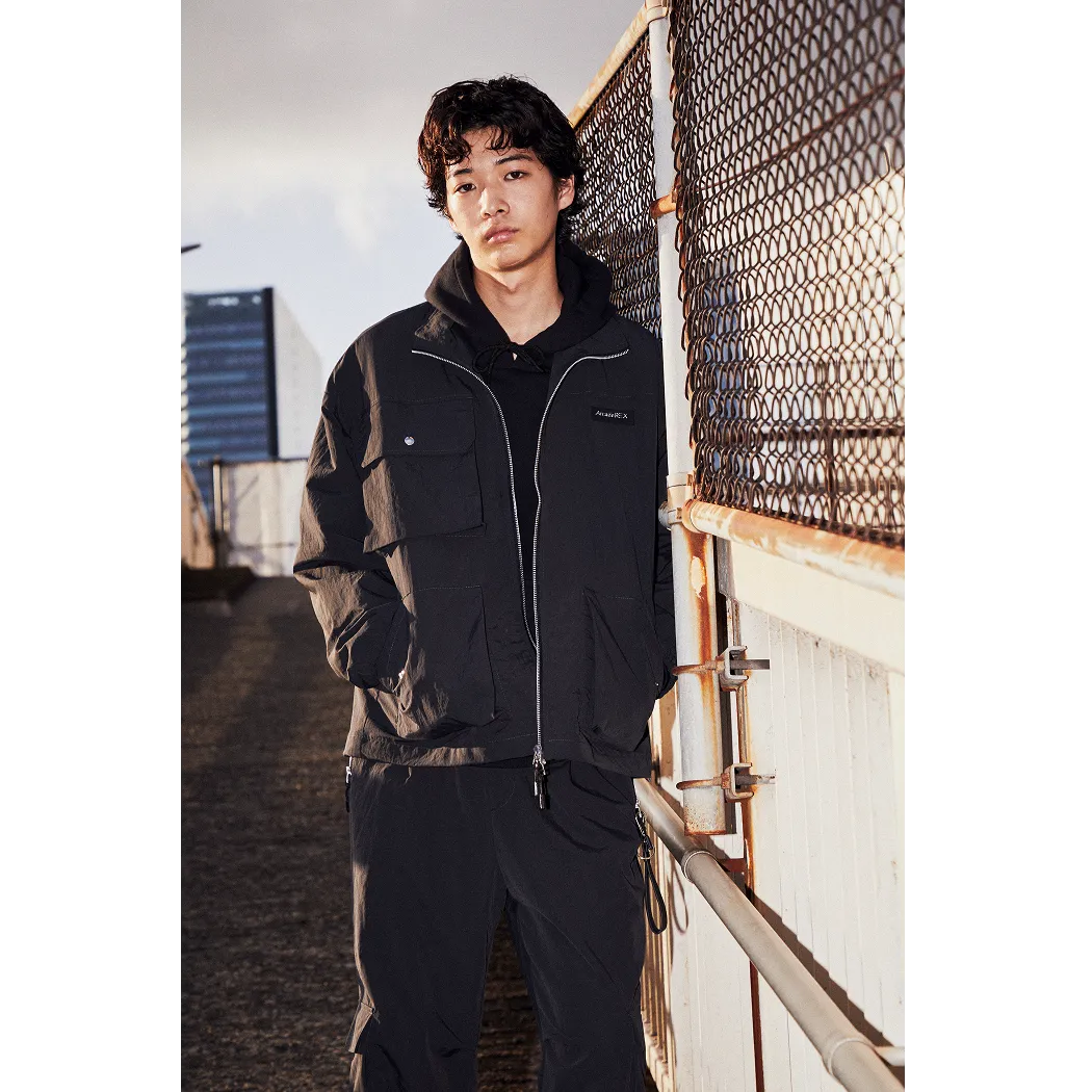 Arcade REX by ChroNoiR NYLON TRACK JAKET BLACK