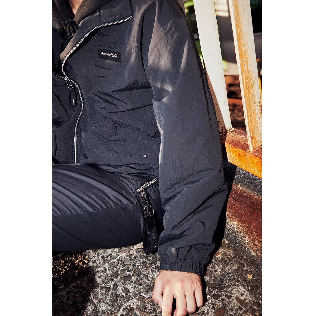 Arcade REX by ChroNoiR NYLON TRACK JAKET BLACK