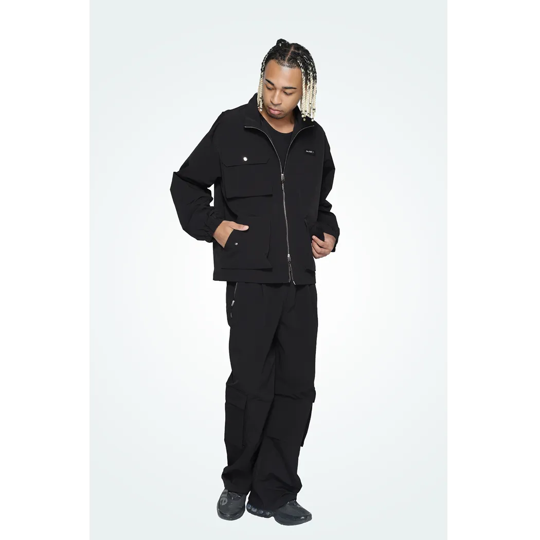 Arcade REX by ChroNoiR NYLON TRACK JAKET BLACK