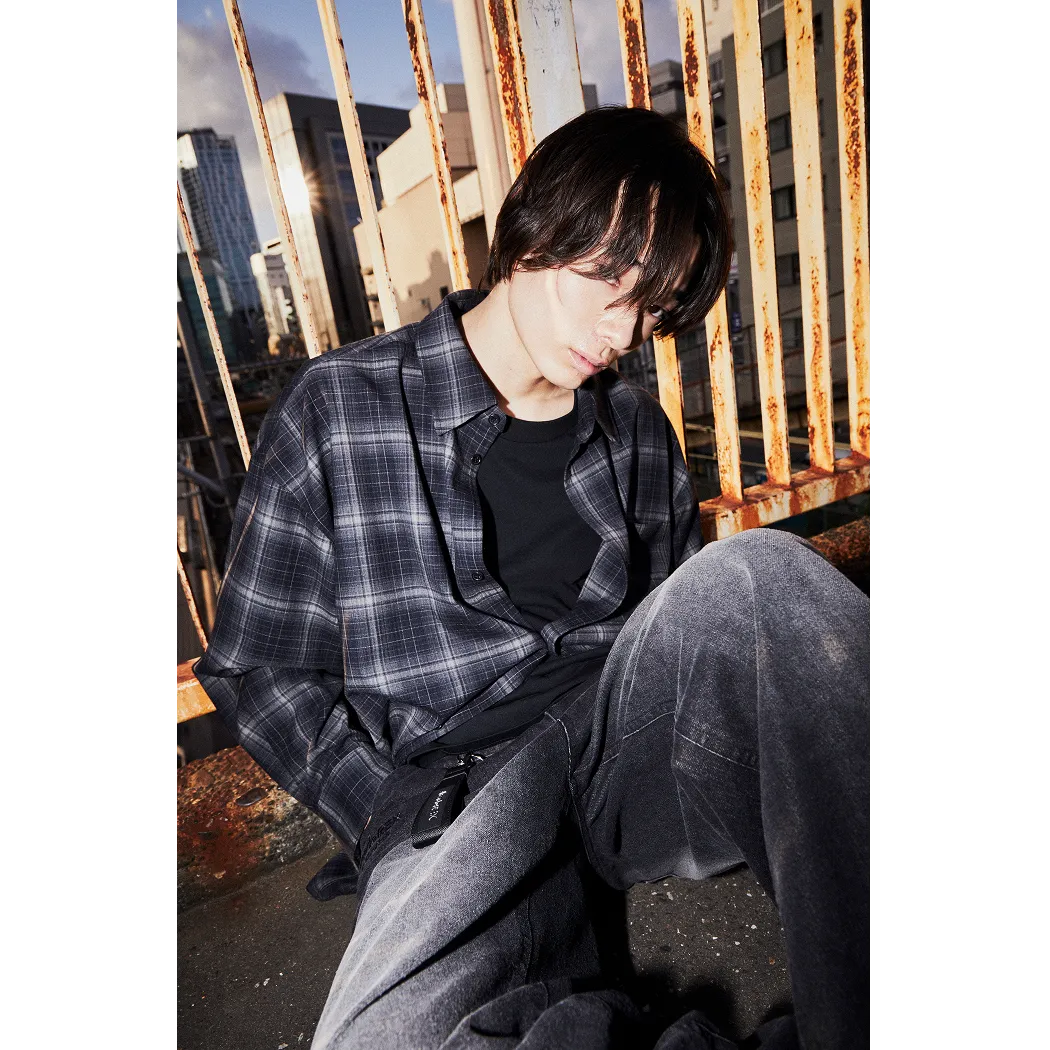 Arcade REX by ChroNoiR OMBRE CHECK SHIRT BLACK