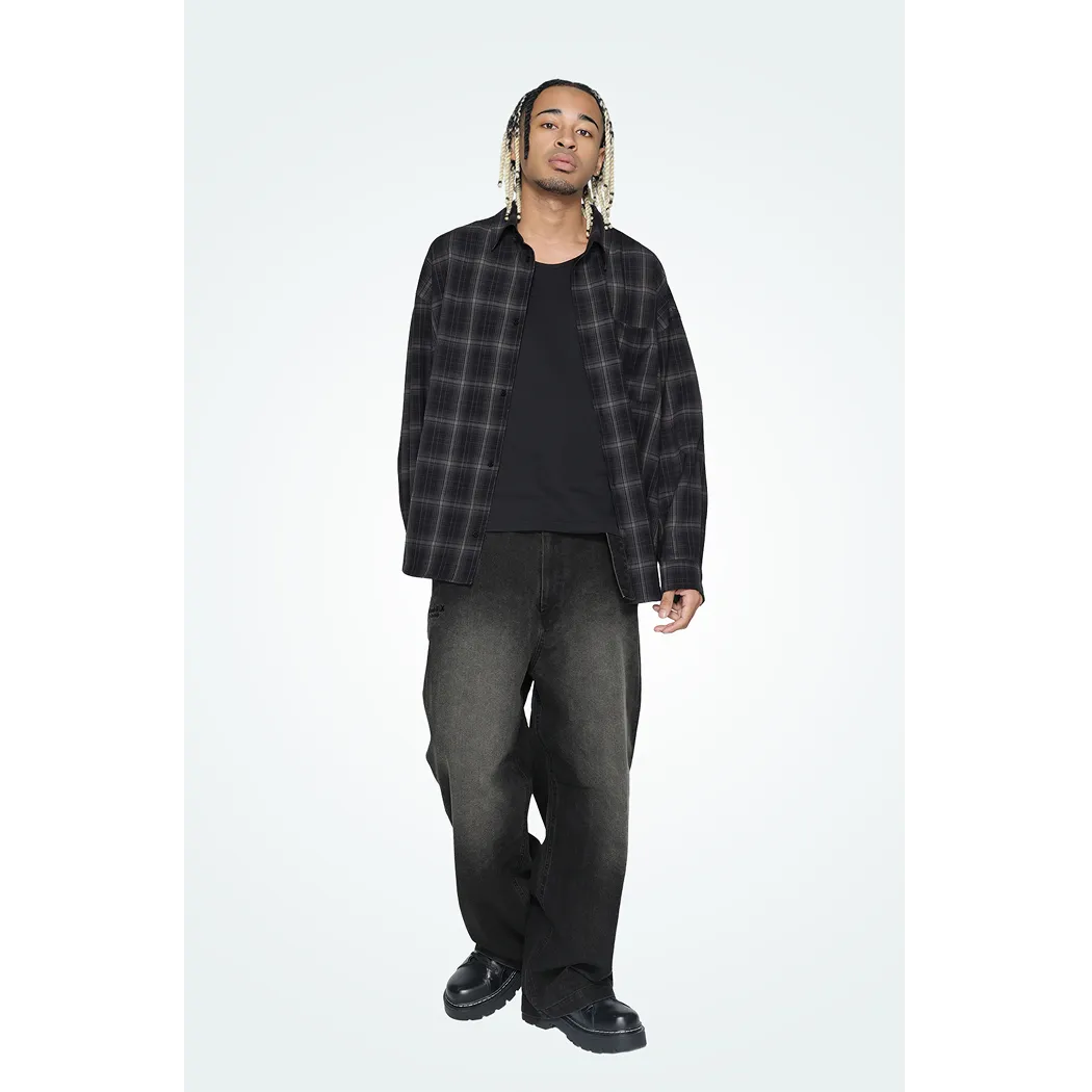 Arcade REX by ChroNoiR OMBRE CHECK SHIRT BLACK