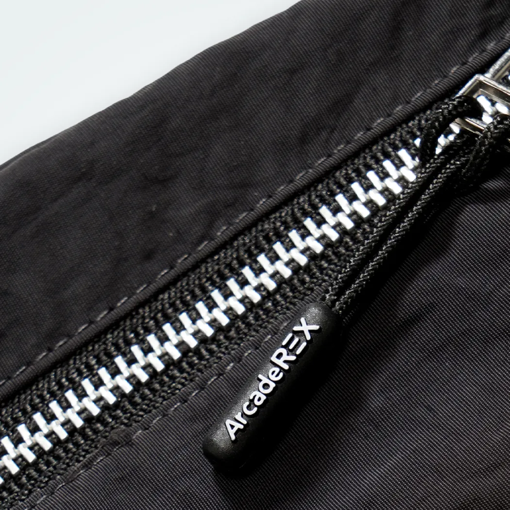 Arcade REX by ChroNoiR NYLON CARGO PANTS BLACK