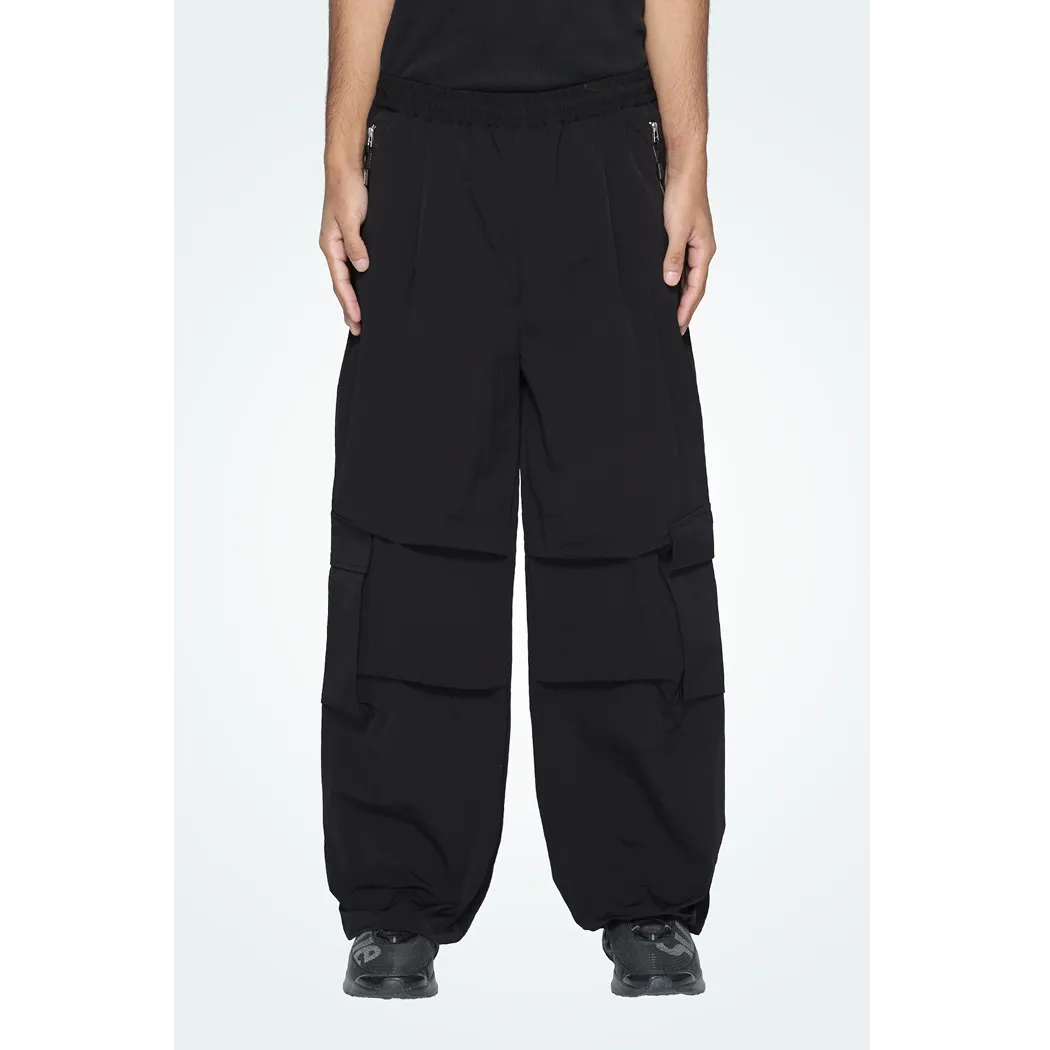 Arcade REX by ChroNoiR NYLON CARGO PANTS BLACK