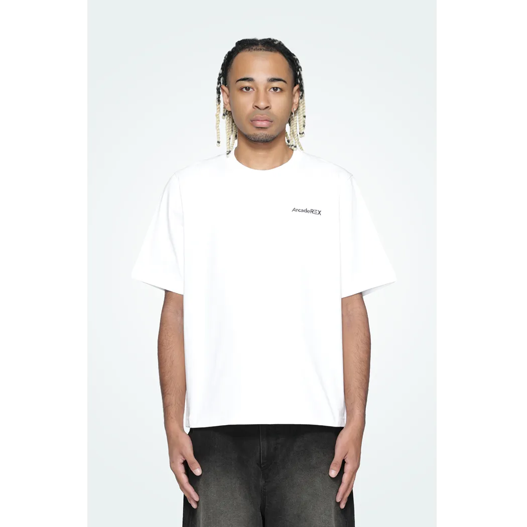 Arcade REX by ChroNoiR EMBROIDERY LOGO S/S T-SHIRT WHITE