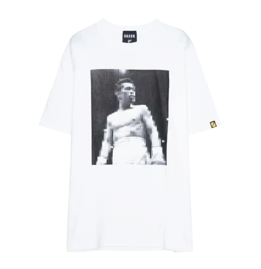 RAZOR BOXING CLUB COTTON T-SHIRT COLLAGE BY KOSUKE KAWAMURA "WHITE"