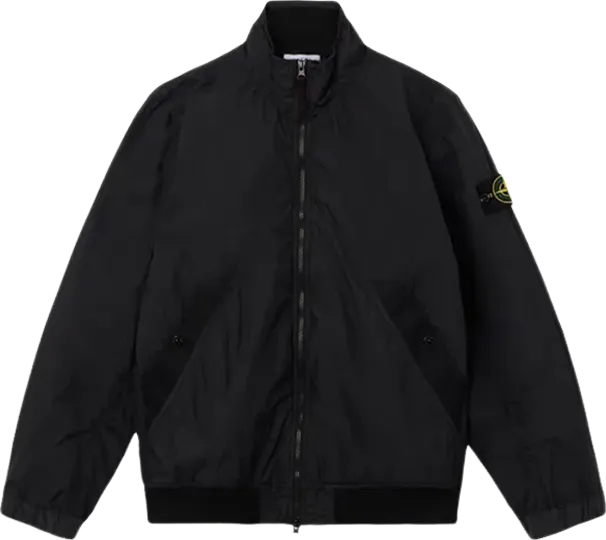Rainproof Nylon Rep Jacket With Logo "Black"