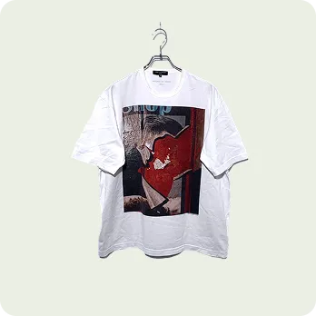 COMME des GARCONS HOMME Jack Divison GRAPHIC T-SHIRT White